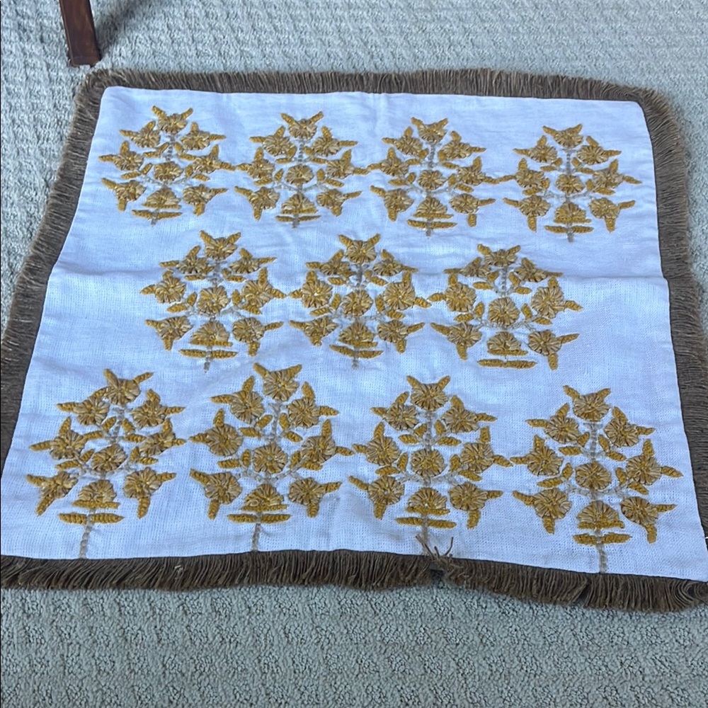 Serena & Lily White and Brown Textured Fabric